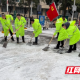 岳阳人保财险党员突击队铲雪除冰护航群众出行