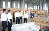 谢卫江在湘阴县督导检查防汛救灾物资管理工作