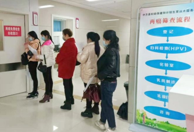 怀化市妇幼保健院助力中方县“两癌”民生项目