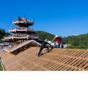 组图 | 通道:  烈日下风雨桥建设忙