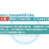 国家外汇管理局：5月末我国外汇储备规模31017亿美元 市场运行稳定