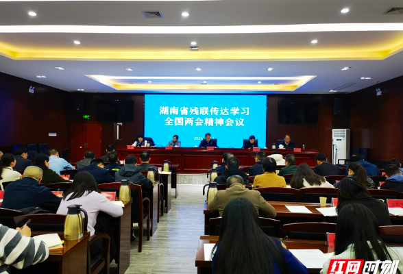 湖南省残联传达学习全国两会精神