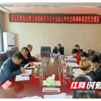 邵东市政协卫健组集中学习十九届六中全会精神和省党代会报告