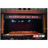 洞口县政法干警参加洞口县传达学习全国“两会”精神会议