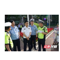 邵阳市公安局交警支队调研城区道路 强化交通管控