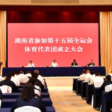 十五运湖南体育代表团成立 老将新秀共担使命