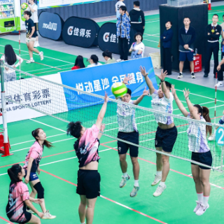 66支队伍激战乐运魔方 长沙县第四届全民运动会气排球赛火热开赛