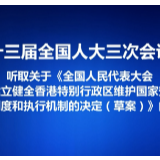 王晨作关于《全国人民代表大会关于建立健全香港特别行政区维护国家安全的法律制度和执行机制的决定（草案）》的说明