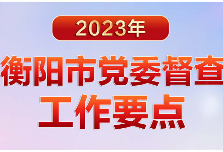 长图丨走在前，谋在先！一图带你读懂2023年衡阳市党委督查工作要点