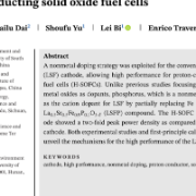 南华大学毕磊团队研发质子导体固体氧化物燃料电池新型阴极材料