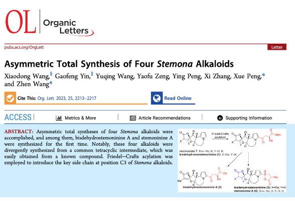 南华大学药物设计与研发团队实现百部家族生物碱发散式集群全合成