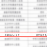 衡阳市中心医院神经医学中心成功入选国家临床重点专科培育项目