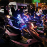 宁远铁骑“双节”期间查处“炸街”鬼火摩托车34台