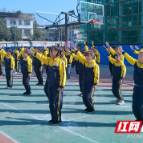 隆回县滩头镇三面学校开展广播体操比赛