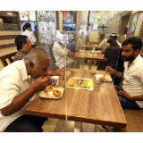 印度班加罗尔：隔板用餐