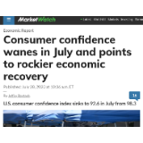 北美观察丨美国消费者信心再受挫 不敢花钱谈何经济复苏