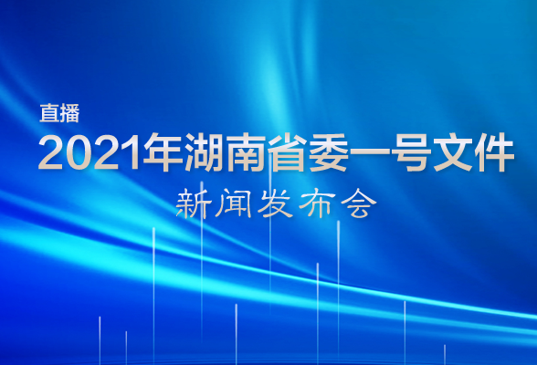 直播回顾丨2021年湖南省委一号文件新闻发布会