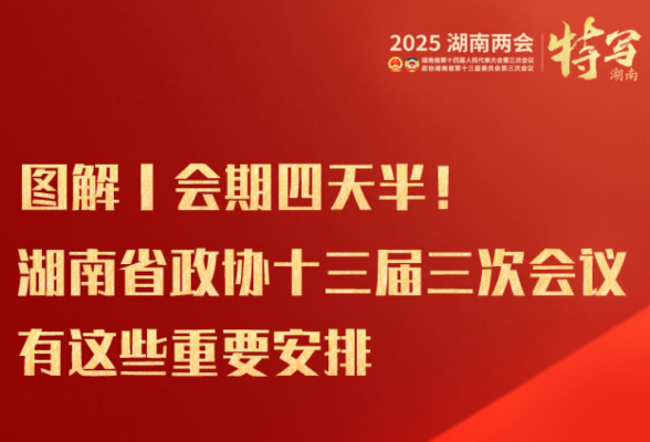 图解丨会期四天半！湖南省政协十三届三次会议有这些重要安排