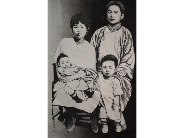 一张跨越百年的“全家福”照——评妙如的画作《如愿》