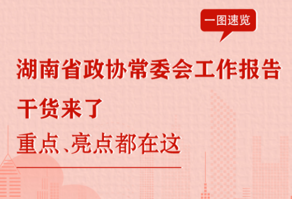 一图速览丨湖南省政协常委会工作报告干货来了，重点、亮点都在这