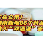 正在公示！湖南今年新增86个药品纳入“双通道”单行支付管理