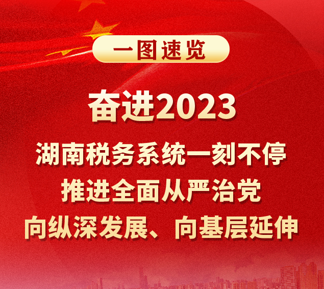 一图速览 | 奋进2023！湖南税务系统一刻不停推进全面从严治党向纵深发展、向基层延伸