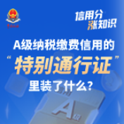 A级纳税缴费信用的“特别通行证”里装了什么？| 信用分“涨”知识③