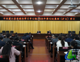 蓝山县委理论学习中心组开展2025年第12次集体（扩大）学习