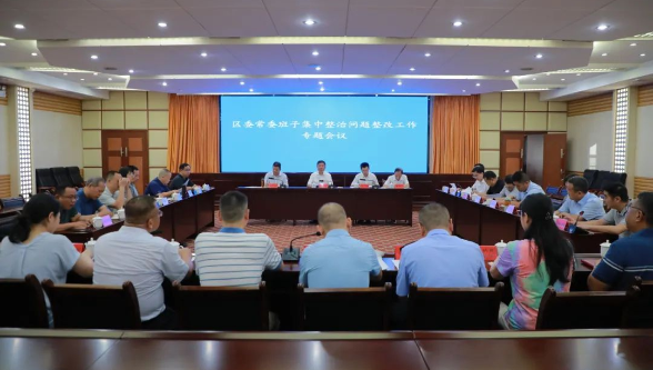 刘浪主持召开区委常委班子集中整治问题整改工作专题会议
