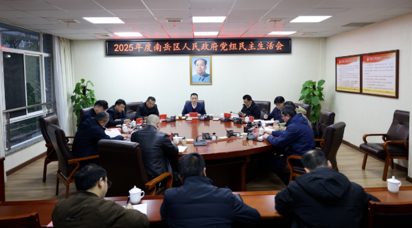 区政府党组召开2025年度民主生活会 蒋炳炎主持并作总结讲话