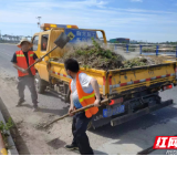 高温下的坚守  益阳赫山公路养护忙