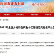 2021年全国乡村特色产业十亿元镇亿元村名单公示，湖南共10地入选！
