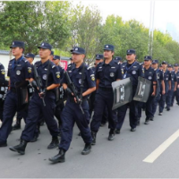 道县公安局举行国庆升国旗仪式并组织开展“永警利剑Ⅱ·庆国庆”街面巡防拉练活动