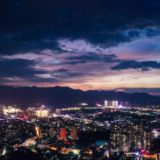 视频丨湖南蓝山：晚霞缤纷 夜色迷人