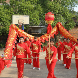 蓝山:龙家坊女子舞龙队 舞出乡村快乐新生活