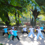 湖南新田：公园健身乐享假期（组图）