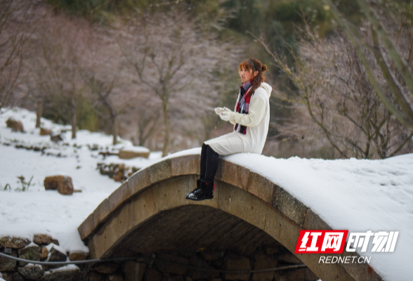 湖南蓝山：春雪如期而至 雪景美不胜收