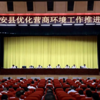 东安县优化营商环境推进会在东安会堂召开