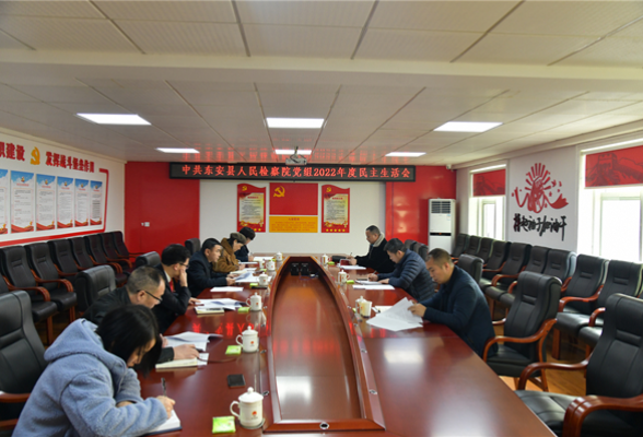 东安县检察院召开领导班子2022年度民主生活会