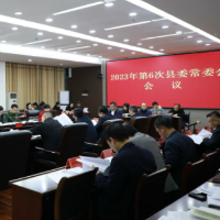 唐何主持召开2023年第6次县委常委会会议