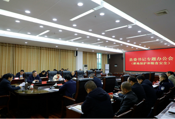 东安召开县委书记办公会专题研究耕地保护和粮食安全工作