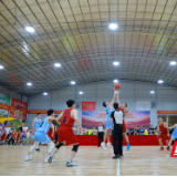 东安县2024年“迎五一”全县职工篮球赛开幕