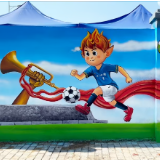 一墙尽览！永州体育场涂鸦上新：以“文化+足球”为魂，绘就千年文脉与绿茵激情