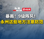 暴雨！9级阵风！永州这些地方注意防范