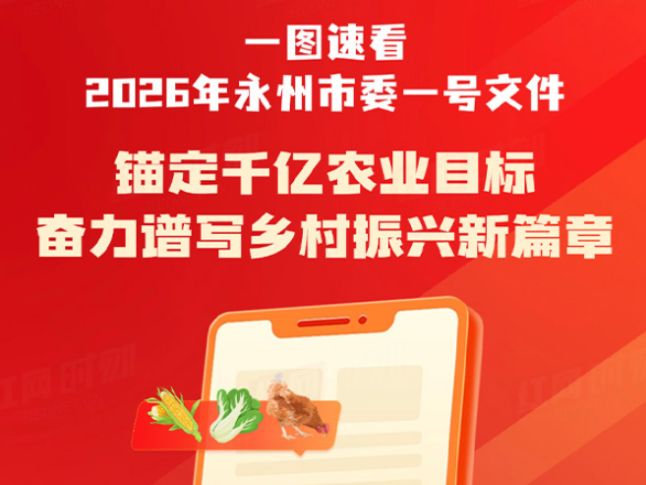 一图速看丨2026年永州市委一号文件：锚定千亿农业目标 奋力谱写乡村振兴新篇章