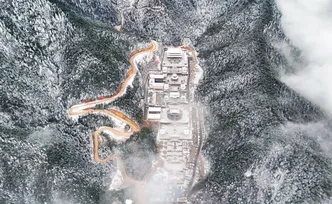 郴州：雪后风景宛如水墨画卷