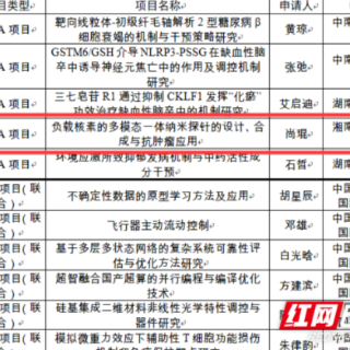 湘南学院获湖南省自然科学基金青年科学基金A类项目