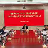 现场述法 当场点评  郴州首开卫健行业 述法评议会