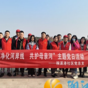桐溪港社区开展“净化河岸线  共护母亲河”主题党日活动