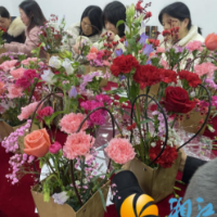 梅溪湖街道桃岭社区开展“魅力巾帼 花语花韵”主题插花活动